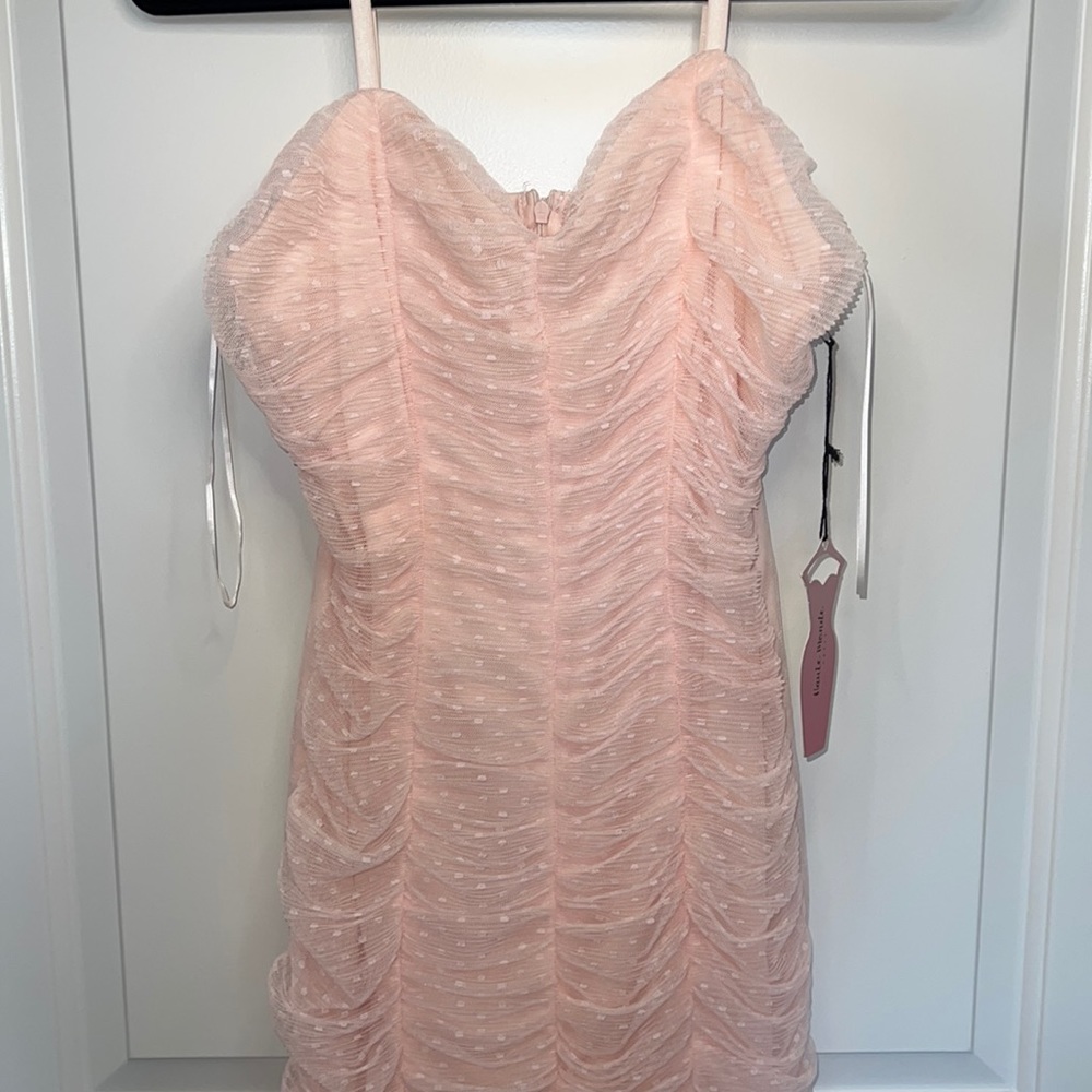 Rouched Pink Bodycon Minidress